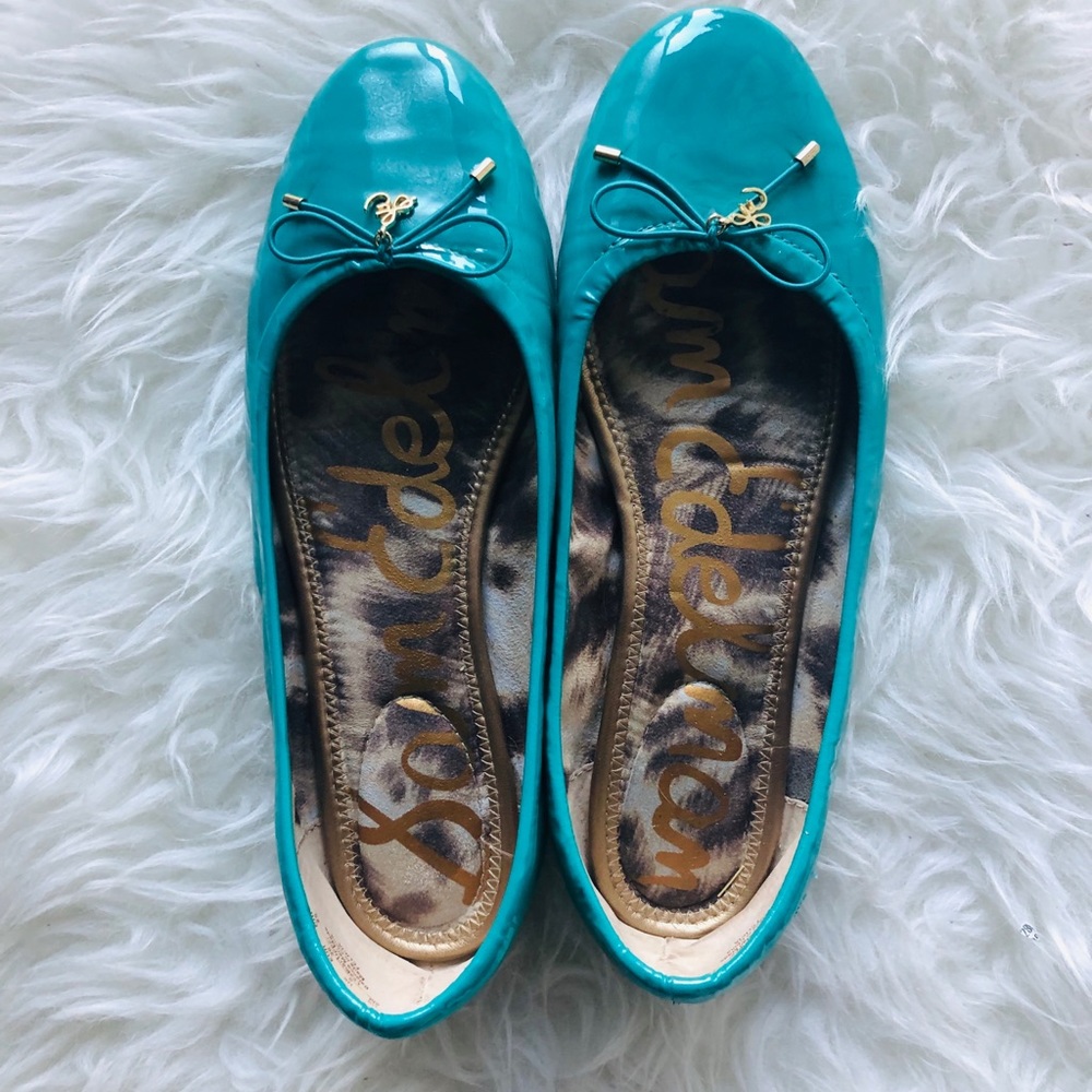 Sam Edelman turquoise ballet flats